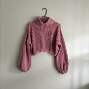 Pink Turtleneck Sweater
